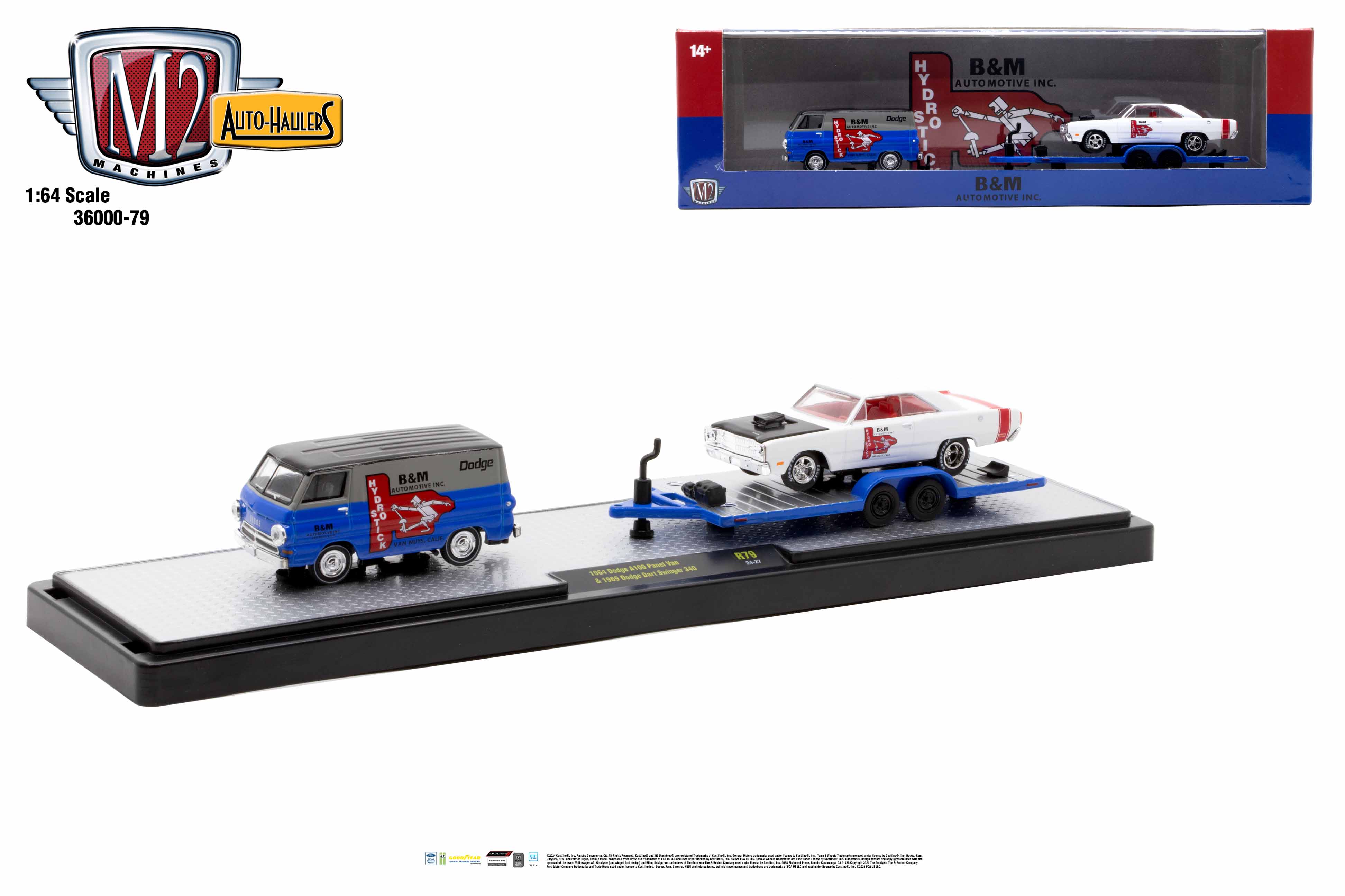 M2 Machines Auto Hauler 79 1964 Dodge A100 Panel Van 1969